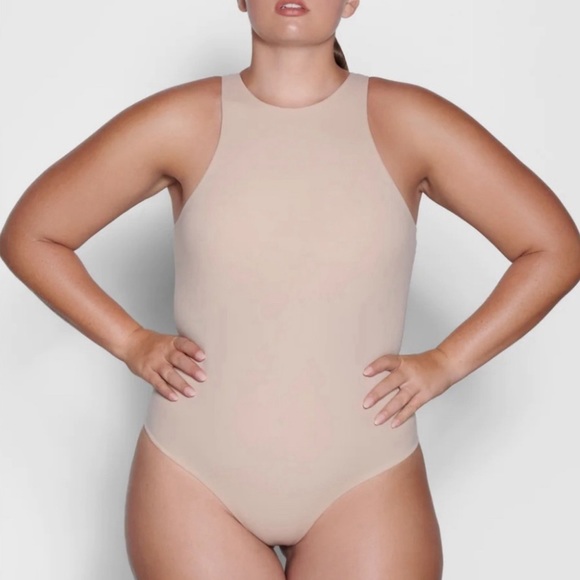 SKIMS Other - 🆕 NWT Skims Fits Everybody High Neck Body Suit Mica Color Cami Size 4X